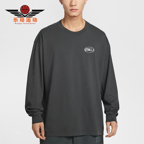 Nike/耐克正品男士印花套头简约时尚圆领长袖T恤IQ3770-070