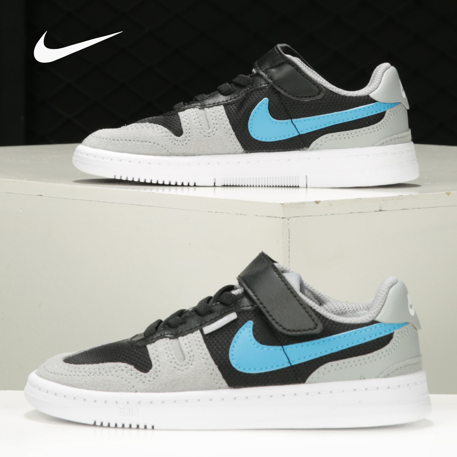 Nike/耐克正品大童缓震低帮系带魔术贴休闲板鞋 CJ4120-003