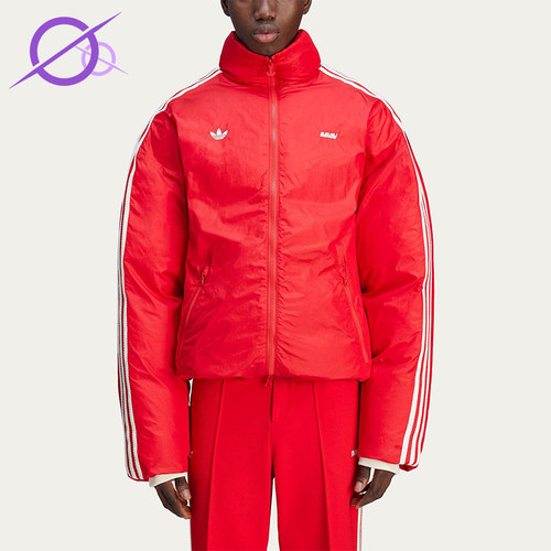 Adidas/阿迪达斯正品三叶草FW24条纹保暖时尚经典休闲棉服JG1427