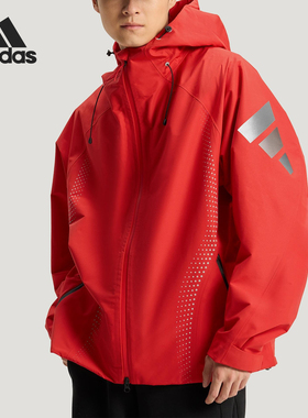 Adidas/阿迪达斯正品2025冬季款男士日常连帽梭织运动外套KH0169