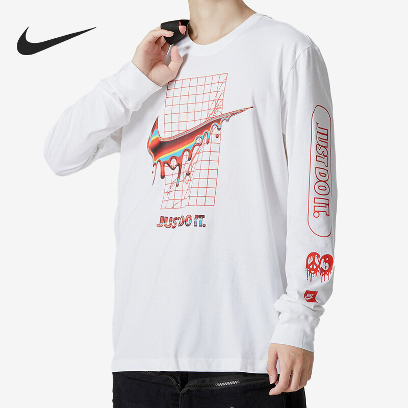 Nike/耐克正品夏季新款男子运动休闲印花长袖T恤DR8075-100