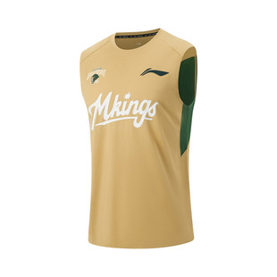 李宁正品 篮球男户外休闲专业运动训练圆领背心T恤AVSV261