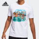 阿迪达斯正品 T恤 当季 男子印花圆领短袖 H43988 新款 Adidas