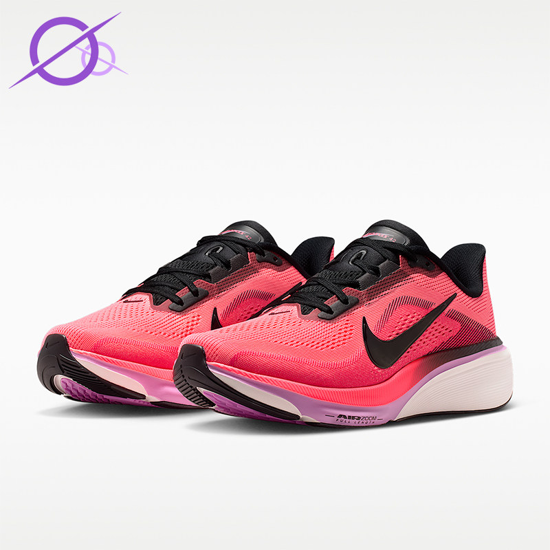 Nike/耐克正品Pegasus42新款女熔岩粉黑色鞋经典跑步鞋IB1881-602