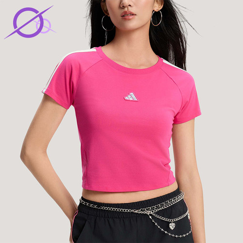 Adidas/阿迪达斯正品DANCE T-SHIRT女士修身短款短袖T恤KS0278