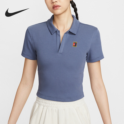 Nike/耐克正品Court Heritage女士短款针织短袖HJ8993-491