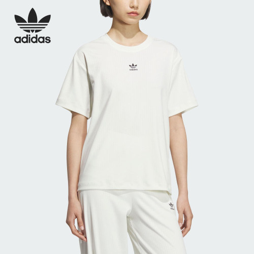 Adidas/阿迪达斯正品三叶草女士亲肤舒适日常针织T恤KD1862