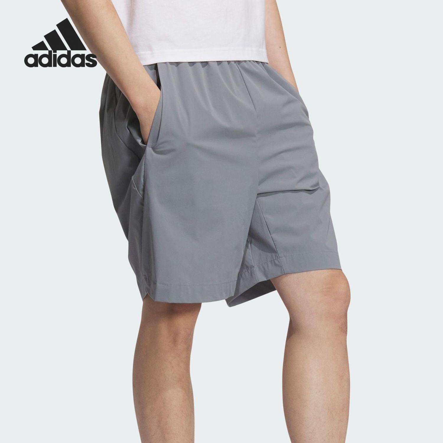 Adidas/阿迪达斯正品2025夏季款男士梭织宽松户外短裤JM0974