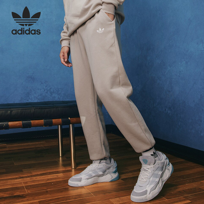 Adidas/阿迪达斯正品三叶草男女抓绒舒适运动束脚裤JL8392