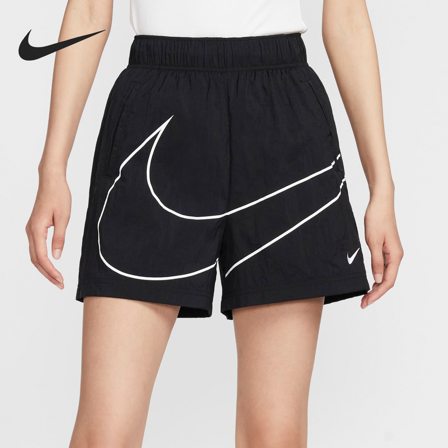 Nike/耐克正品2024新款女士宽松时尚简约梭织短裤HM4633-010