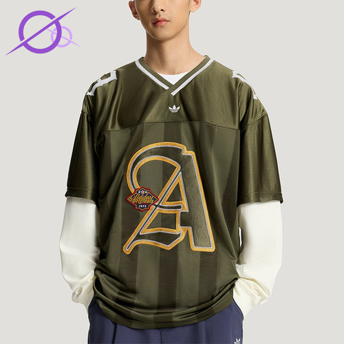 Adidas/阿迪达斯正品三叶草男士透气二合一球衣复古长袖T恤KS5329