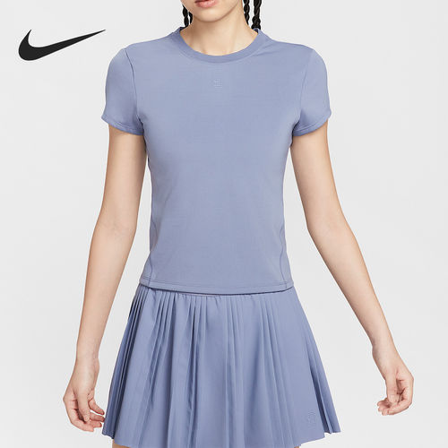 Nike/耐克正品Dri-FIT女士运动网球透气针织休闲短袖HQ2995-499