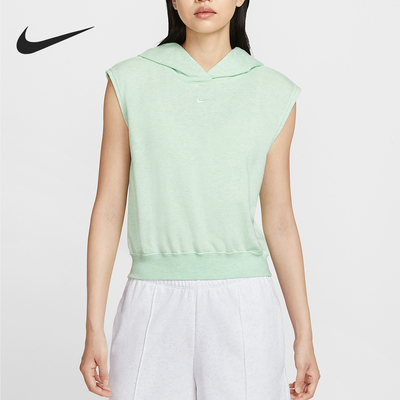Nike/耐克正品夏季女士法式毛圈短款连帽无袖背心HV2396-353