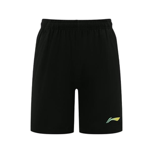 李宁正品羽毛球系列男子吸汗透气速干直筒比赛运动短裤AAPT061-1