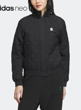 Adidas/阿迪达斯正品NEO新款女子运动休闲保暖立领棉服IK6011