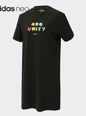 Adidas/阿迪达斯正品当季新款女子时尚耐磨休闲运动连衣裙 H65028