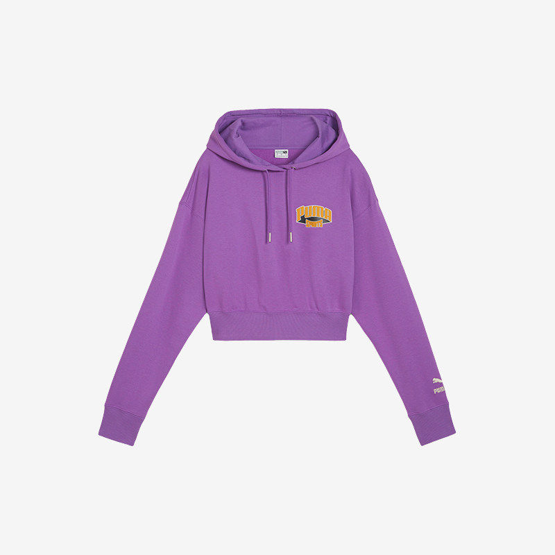 Puma/彪马正品春季新款女子复古休闲短款连帽卫衣626137-50