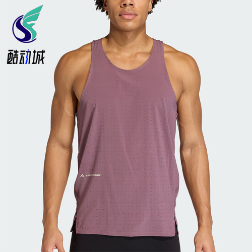 Adidas/阿迪达斯正品夏季男士无袖反光运动舒适透气跑步T恤KB8429