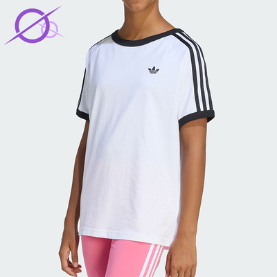 Adidas/阿迪达斯正品三叶草大童圆领运动休闲针织耐穿短袖KE0920
