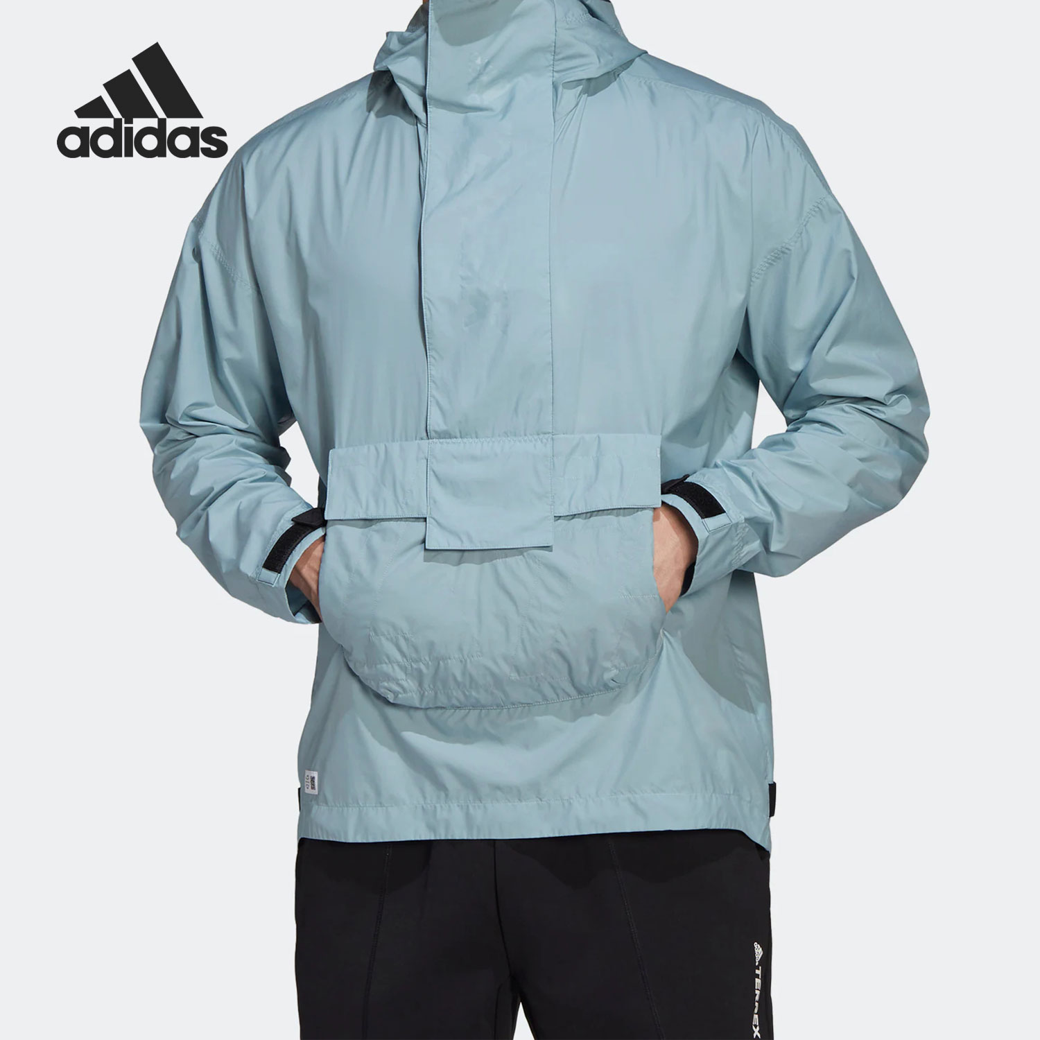 Adidas/阿迪达斯正品当季新款休闲连帽男子运动夹克 HA7691