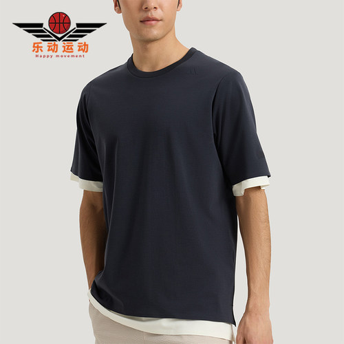 Adidas/阿迪达斯正品COTTON T-SHIRT男士简约日常短袖T恤KG0823