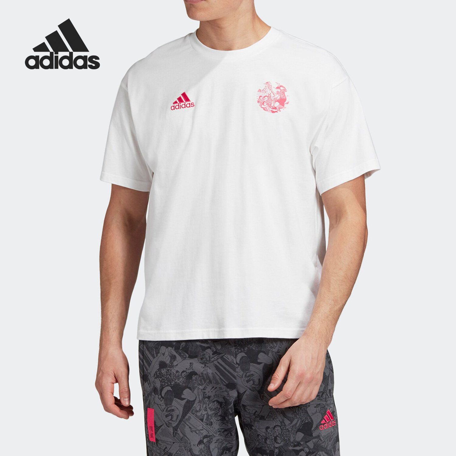 Adidas/阿迪达斯正品男子印花圆领足球训练运动短袖T恤GK3443,运动服/休闲服装,运动T恤,淘宝优惠券,粉丝福利购,淘宝优惠卷