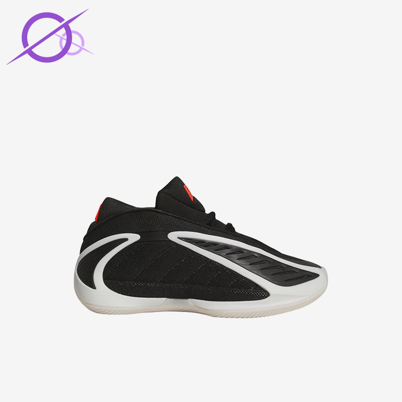 Adidas/阿迪达斯正品AE2贴合核心黑儿童黑色经典低帮篮球鞋JR9377