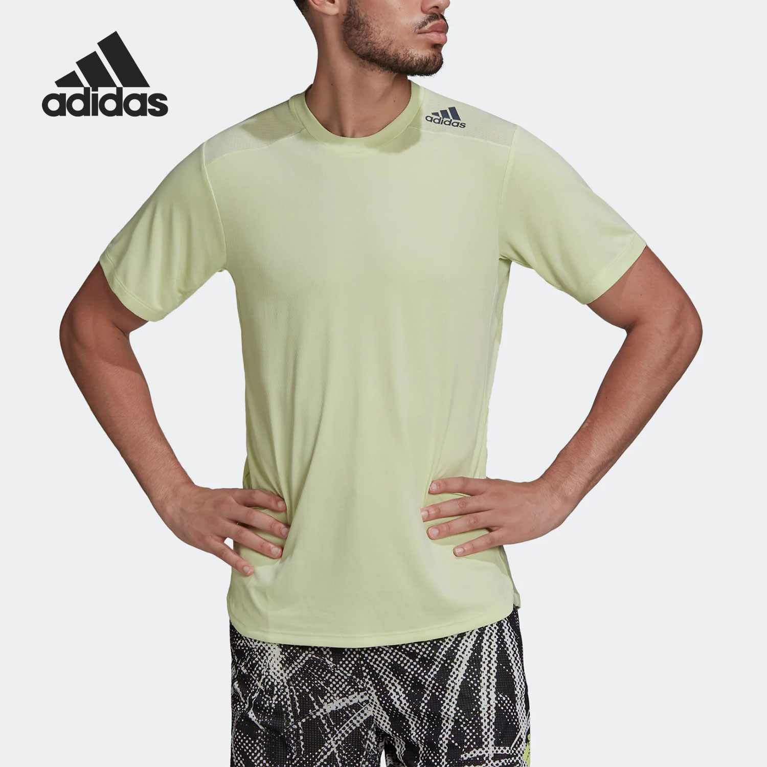 Adidas/阿迪达斯正品当季新款训练健身男子运动短袖T恤HC4248