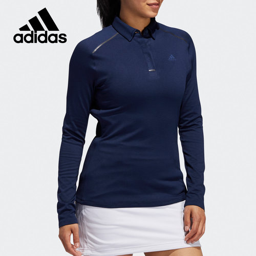 Adidas/阿迪达斯正品女子高尔夫运动休闲长袖POLO衫 FS6344