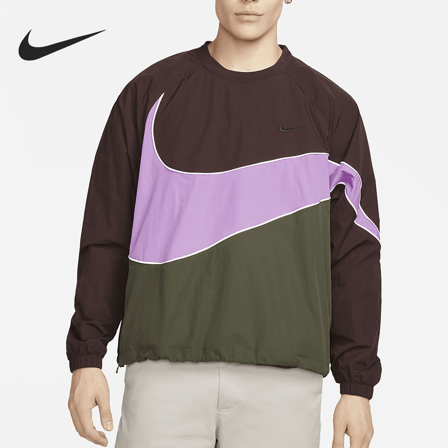 Nike/耐克正品大勾开衩反光透气梭织卫衣新款卫衣DX0661-227