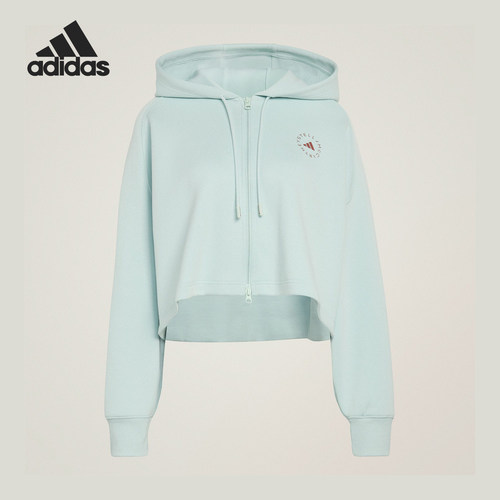 Adidas/阿迪达斯正品SMC新款女浅蓝色运动生活经典夹克外套JZ0655