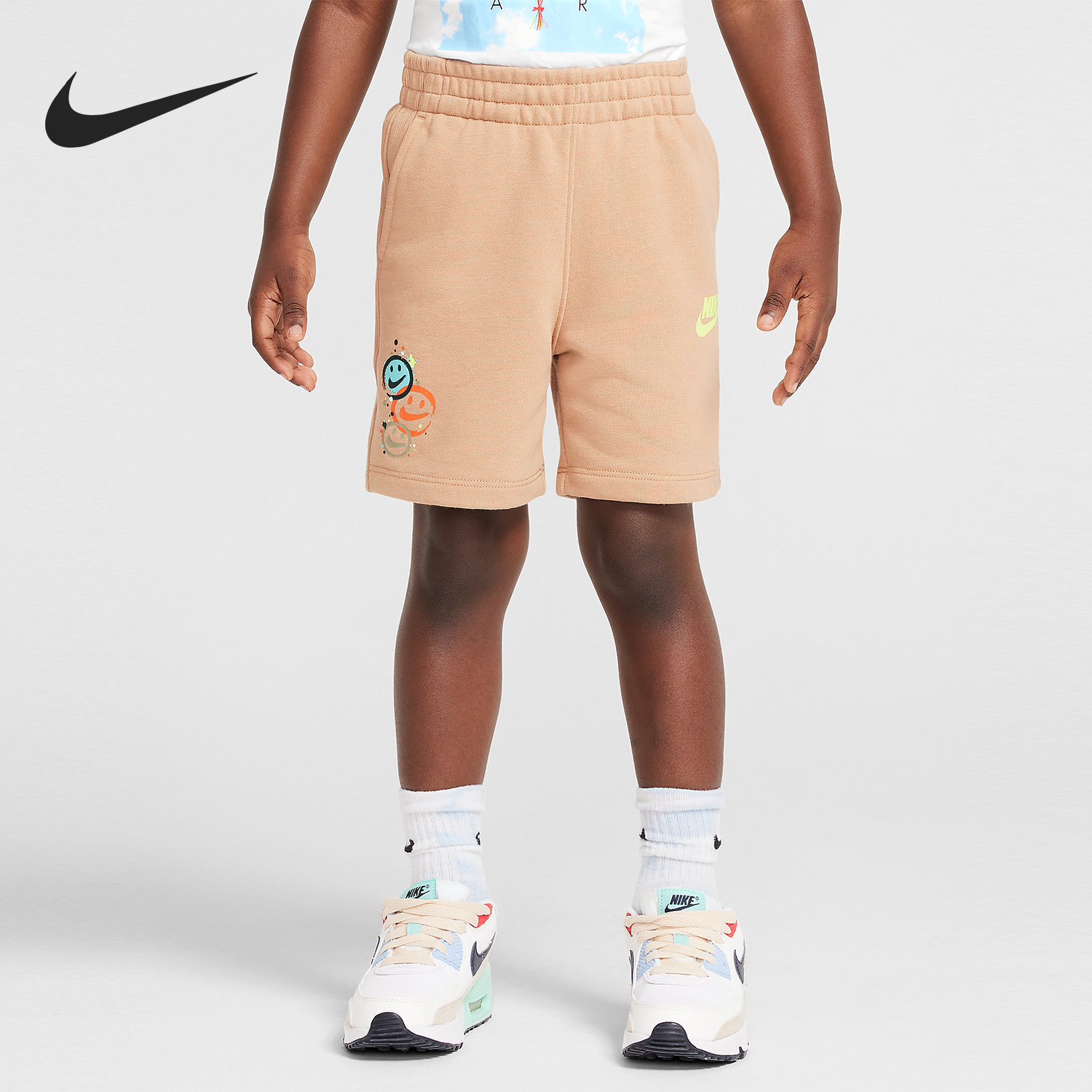 Nike/耐克正品当季新款婴童针织印花透气宽松短裤HQ7857-200