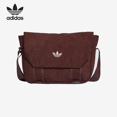 Adidas/阿迪达斯正品三叶草男女款灯芯绒斜挎包单肩包IQ3519
