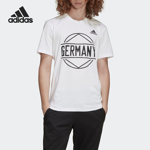 Adidas/阿迪达斯正品GERMANY 夏季新款男装足球运动短袖T恤FT6052
