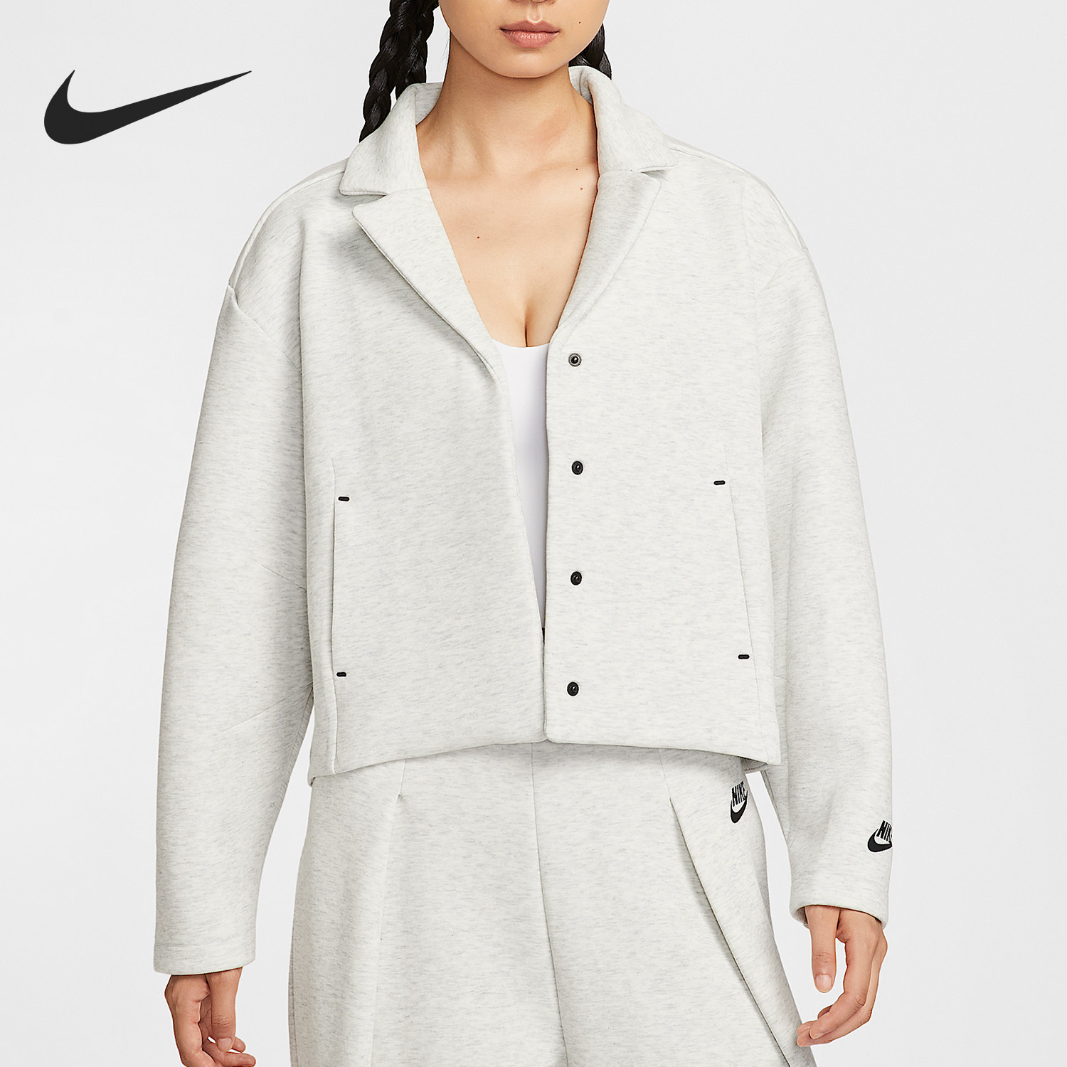 Nike/耐克正品Sportswear女士精裁简约针织外套HV2452-013,运动服/休闲服装,运动茄克/外套,淘宝优惠券,粉丝福利购,淘宝优惠卷