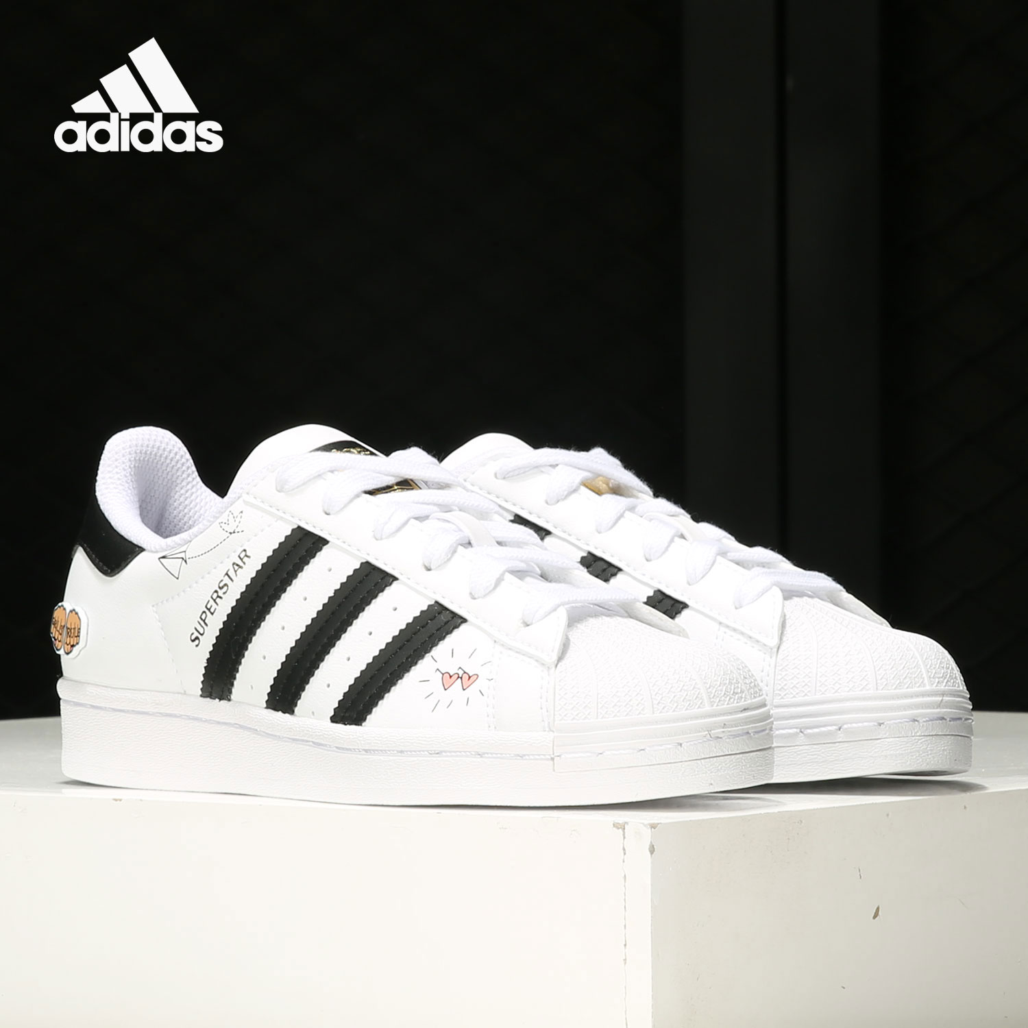 Adidas/阿迪达斯正品三叶草 SUPERSTAR J 大童运动鞋板鞋FX5202