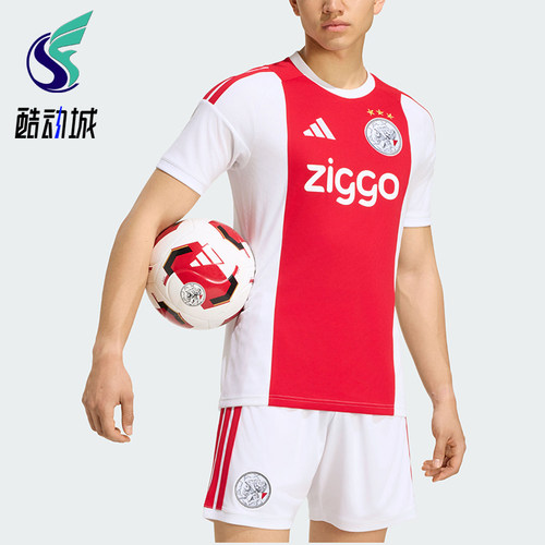 Adidas/阿迪达斯正品男士休闲透气运动圆领足球衣T恤JZ4694
