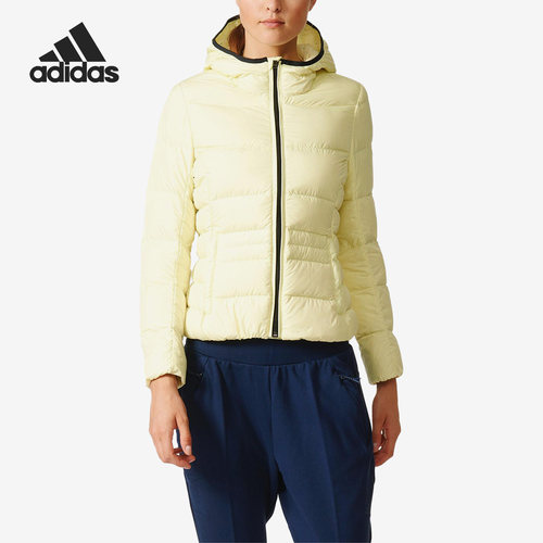 Adidas/阿迪达斯正品冬季新款女子运动保暖连帽羽绒服AY4051