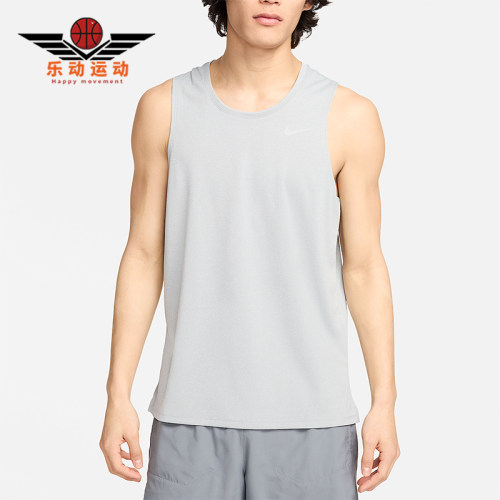 Nike/耐克正品2025男士套头圆领透气网眼跑步背心T恤DV9322-097