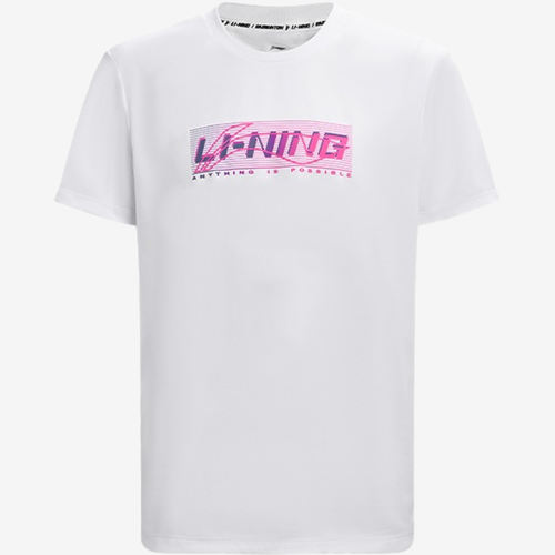 LI_NING李宁正品羽毛球系列男女同款创意LOGO短袖T恤ATSV627-2