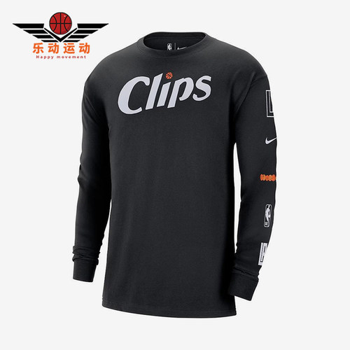 Nike/耐克正品NBA 男士字母印花套头经典透气长袖T恤FN1110-010