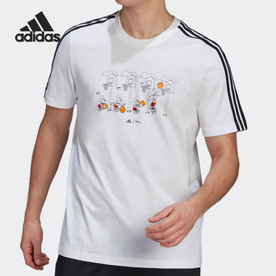 Adidas/阿迪达斯正品当季新款男子休闲舒适训练短袖T恤 GL3086
