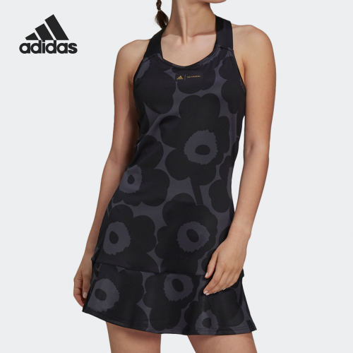 Adidas/阿迪达斯正品女子修身微喇叭网球运动连衣裙 GT6003