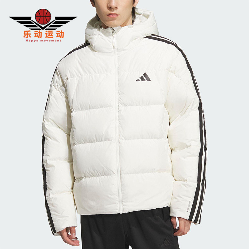 Adidas/阿迪达斯正品3S PUFF D JKT男士连帽保暖日常羽绒服KC2494