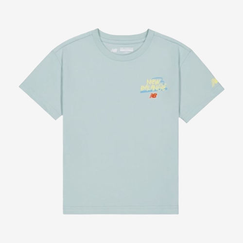 New Balance新百伦正品儿童圆领印花短袖休闲运动T恤7EG2E043-MNT
