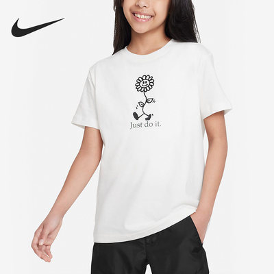 Nike/耐克正品当季新款大童宽松舒适圆领运动T恤FD5363-133