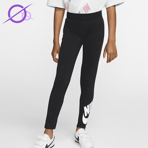 Nike/耐克正品儿童字母印花修身高腰时尚运动长裤HA4194-023