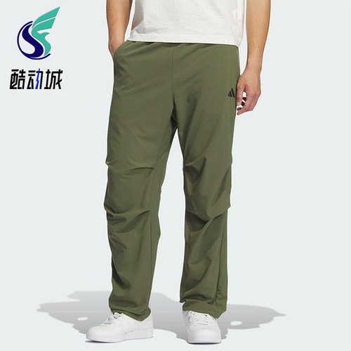 Adidas/阿迪达斯正品2025男士透气梭织运动休闲户外长裤KH3763