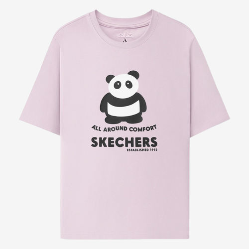 Skechers斯凯奇正品儿童款风尚系列时尚百搭短袖T恤L325U098-02J2
