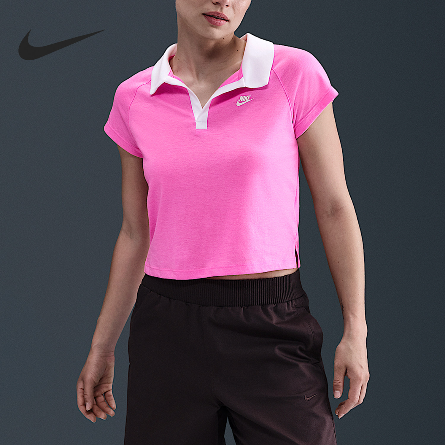 Nike/耐克正品Sportswear女士修身轻盈针织短袖IH8503-675,运动服/休闲服装,运动T恤,淘宝优惠券,粉丝福利购,淘宝优惠卷